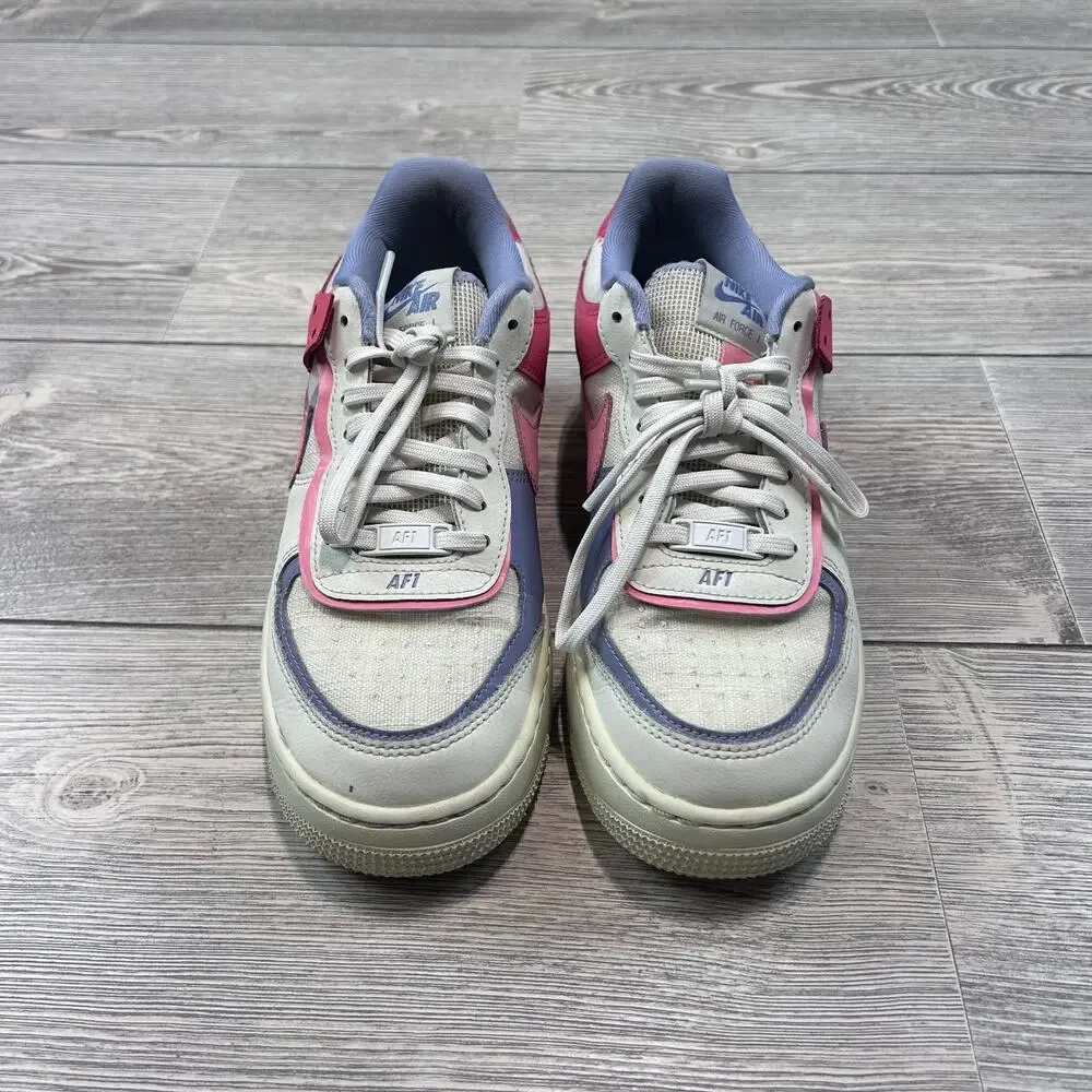 Nike Air Force 1 Shadow 'Sail Sea Coral' White Pink Purple 7.5 EUC